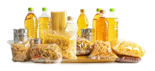 food-contact pvc manufacturing packaging compliance — pasta oils and dry goods in transparent pvc bottles and bags