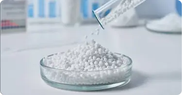 plastic raw material pellets in lab testing for quality assurance