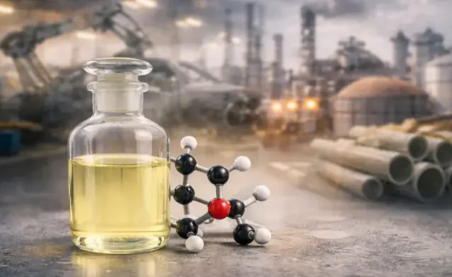 dibutyl tin dilaurate liquid with molecular structure model